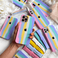 iPhone Silicone Case (Rainbow Design)